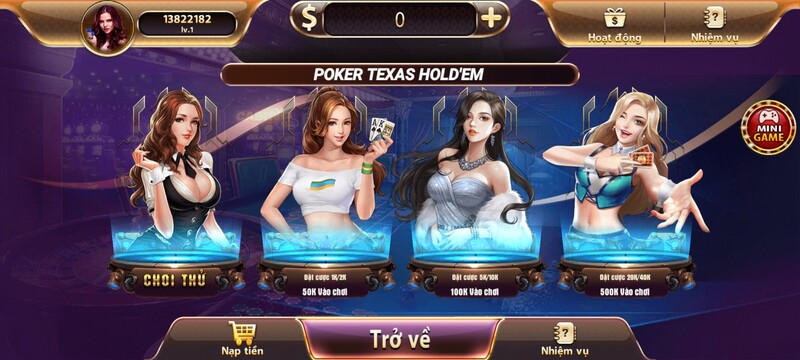 sảnh game bài poker tdtc